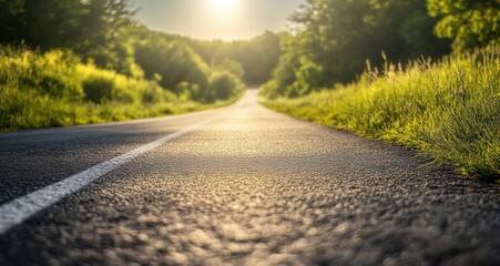 A road with a white line down the middle