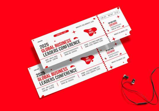 Business Conference Ticket Layout