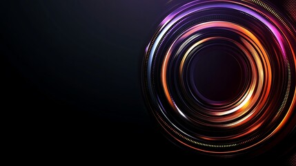 Obraz premium Abstract Glowing Circular Lens Design Illustration