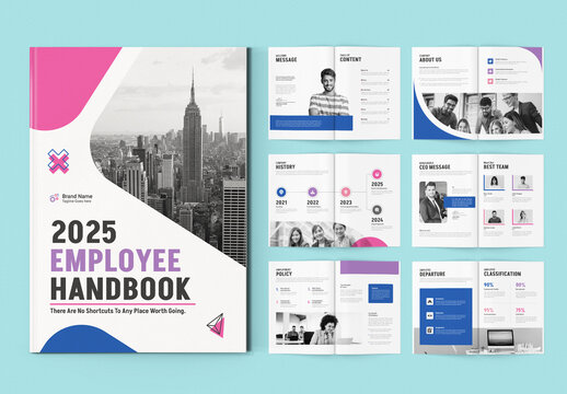 Employee Handbook Brochure Template Layout