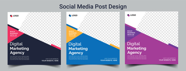 business Digital marketing banner for social media post template