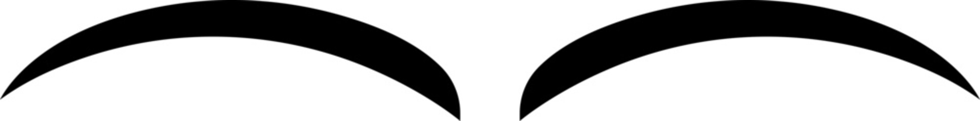 Eyebrows icon in trendy black flat style. Fashion eyebrow perfectly shape vector illustration. Permanent make up and tattooing. Cosmetic for eyebrow element isolated on transparent background.