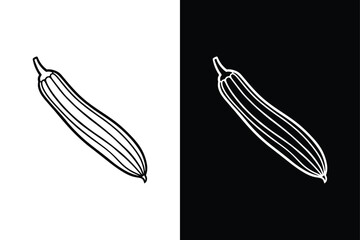 Stylish Okra Icon. Clean Line Illustration for Modern Designs