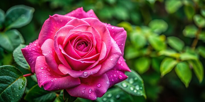 Delicate Pink Rose Close-Up: Vibrant Bloom in Garden Setting