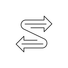 The Outline Double Arrow icon indicates back and forth movement.