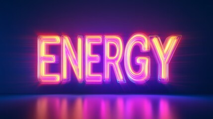 Vibrant Energy with Glowing Beams in Cyberpunk Style