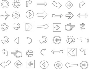 White arrow signs in best resolution