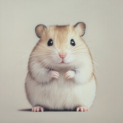 こちらを見つめるかわいいハムスター Adorable Hamster Gazing｜Generative AI