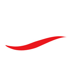 Hand drawn red swirl swoosh underline calligraphic elements 