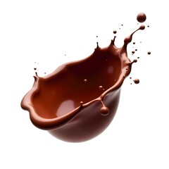 chocolate splash isolated on white