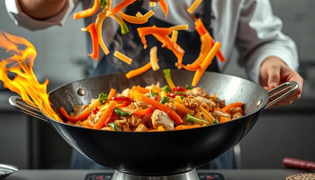 Fiery Wok Stir Fry With Chicken And Peppers