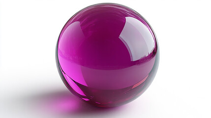 Obraz premium A shiny, purple, crystal ball rests on a stone pedestal. It glows and has what appear to be internal cracks