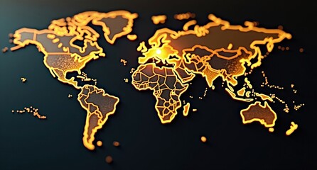 A stock illustration illustrating cryptocurrency adoption in luxurious golds and blacks, with a decentralized network map, Bitcoin nodes, and metaphors of strategy and exchange.