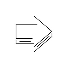 The Outline Arrow With Shadow Effect icon gives a three-dimensional effect to the arrow.