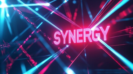 Radiant Synergy with Glowing Digital Beams