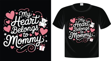 Valentine's Day Typography T-Shirt Design, Ready for Print