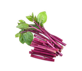 Ceylon spinach or Malabar spinach isolated on white background