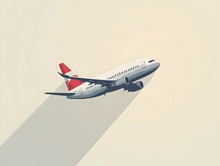 Airplane Taking Off: A Minimalist Vector Illustration