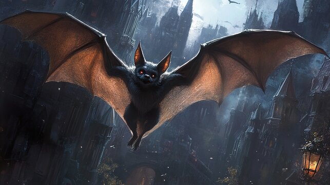 Gothic Bat: A Night Flight Over the City