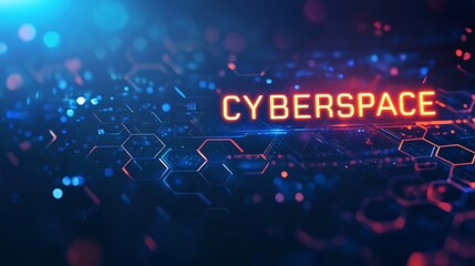 Futuristic Cyberspace Ambient Neon Light Background