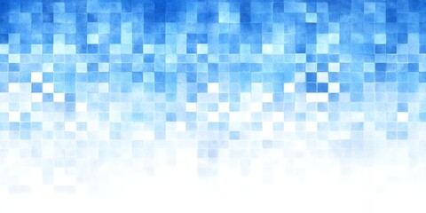 Fototapeta premium Abstract Blue Mosaic Tile Background Texture Digital Art Cool Tones Gradient