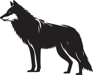 Minimalist Wolf Vector Design Art 