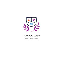 School logo design set