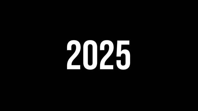 Analog count from 2000 to 2025 on transparent background