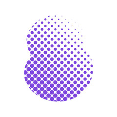 purple halftone shape