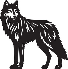 Minimalist Wolf Vector Design Art 