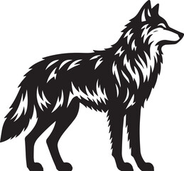 Minimalist Wolf Vector Design Art 