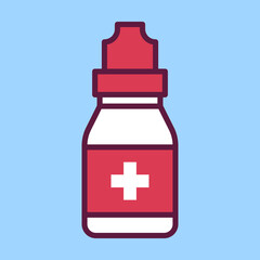health medicine bottle Clipart icon illustration
