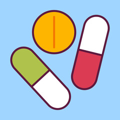 tablet pill medicine icon clipart illustration healthcare