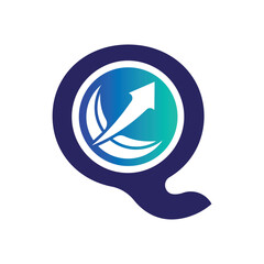 Letter Q vector logo template, Colorful Letter Q logo, Financial Company Logo, Financial Institute Advisors Logo Design Template Vector Icon