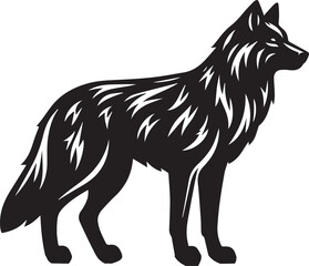 Minimalist Wolf Vector Design Art 