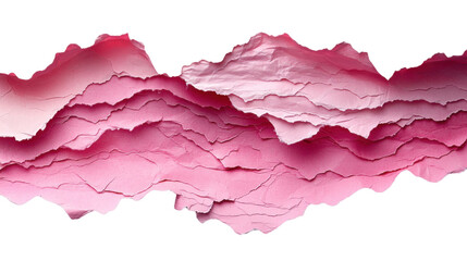 Pink blank paper isolated on white background 