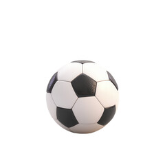 Fototapeta premium A classic black and white soccer ball featuring a hexagonal pattern, commonly used in football matches worldwide.