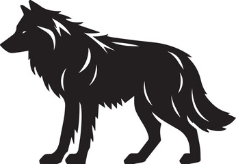 Minimalist Wolf Vector Design Art 