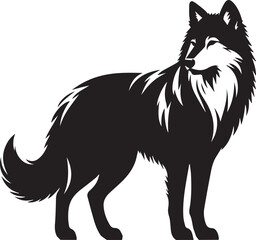 Minimalist Wolf Vector Design Art 