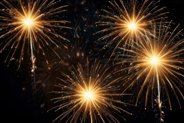 Naklejka premium Spectacular fireworks display night sky.