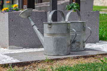 Fototapeta premium Galvanized iron watering cans