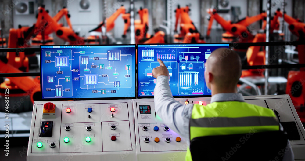 Poster Scada Desktop Software On Computer