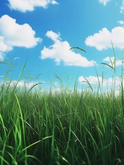 Obraz premium grass and blue sky
