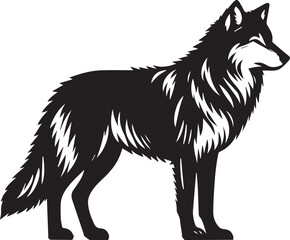 Minimalist Wolf Vector Design Art 