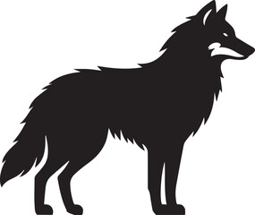 Minimalist Wolf Vector Design Art 