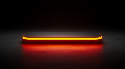 Illuminated Platform Dark Background Minimalist Design