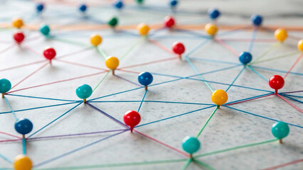 social network connection, Abstract dot point connect with gradient line .design , internationalization social network or business big data connection technology concept