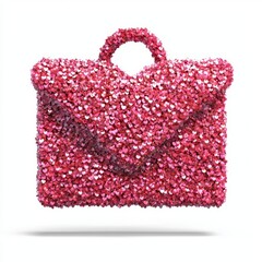 Sparkling Pink Sequin Handbag with Handle for Fashion Accessories and Stylish Appeal