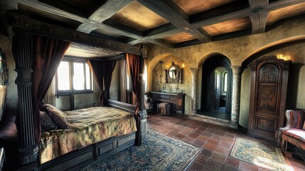 Medieval Castle Bedroom Interior Design