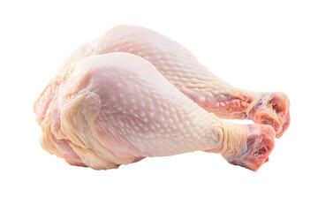 fresh raw chicken drumsticks isolated